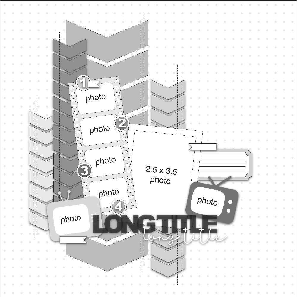 Adventure Awaits: A Dynamic Chevron & Filmstrip Sketch!